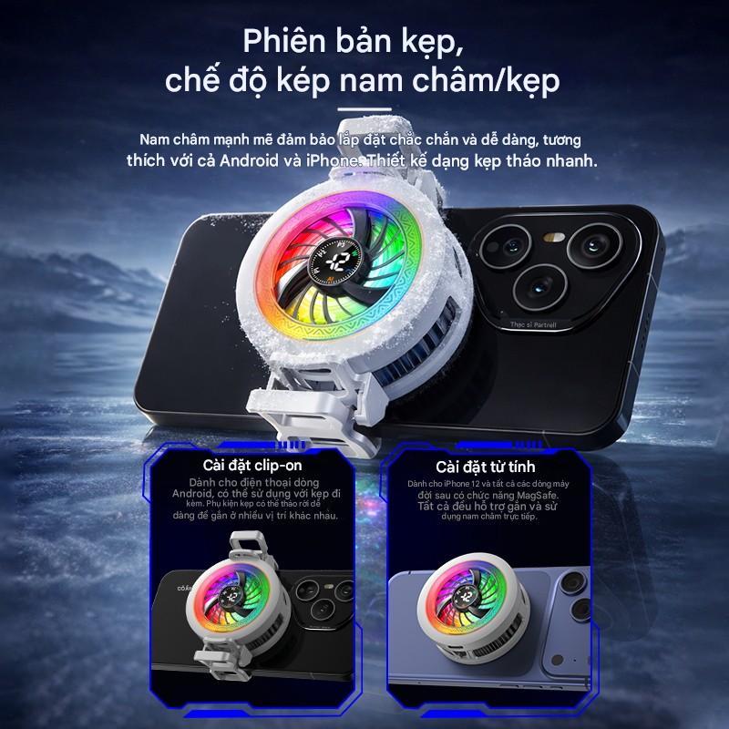 Quạt tản nhiệt điện thoại sò lạnh K6 Ai làm lạnh nhanh không tụt fps khi chơi game pubg | BigBuy360 - bigbuy360.vn