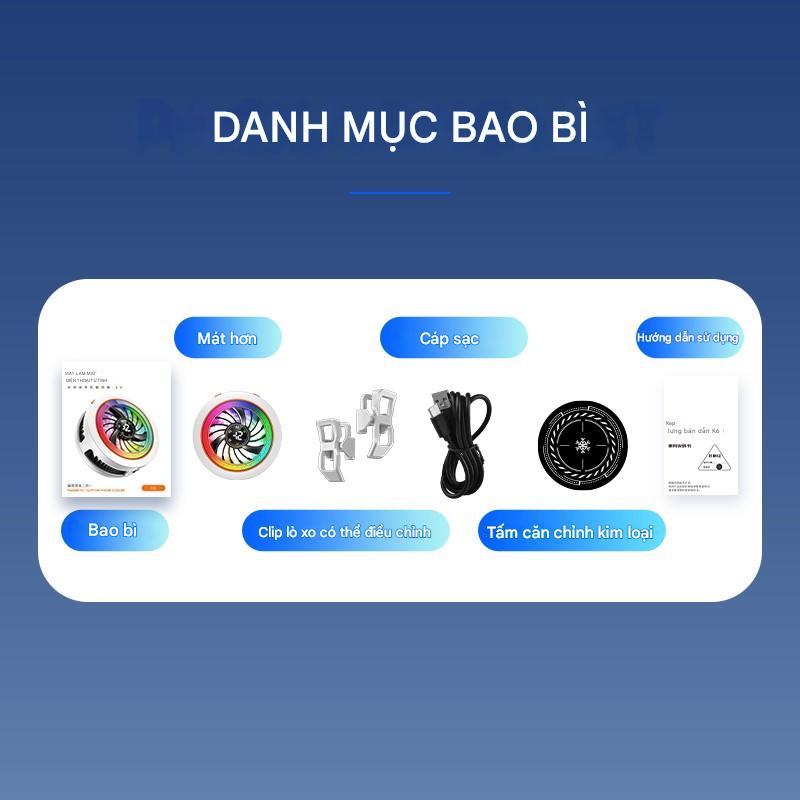 Quạt tản nhiệt điện thoại sò lạnh K6 Ai làm lạnh nhanh không tụt fps khi chơi game pubg | BigBuy360 - bigbuy360.vn