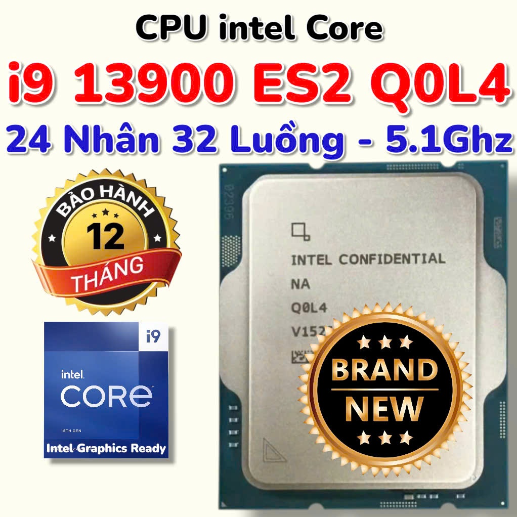 CPU intel Core i9 13900 - Rẻ Nhất Sàn - ES2 - Mạnh hơn i7 14700 - New Tray - BH 12Th