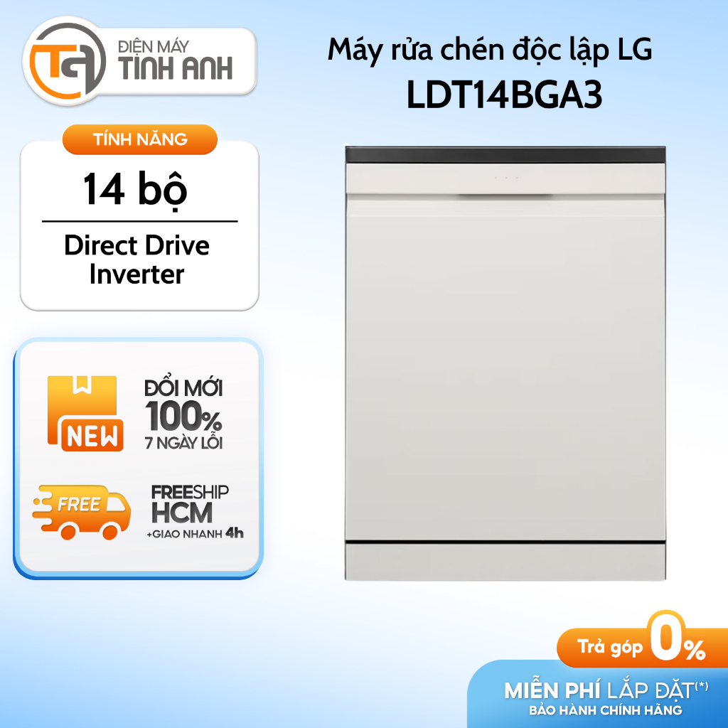 Máy Rửa Chén Độc Lập 14 Bộ LG LDT14BGA3