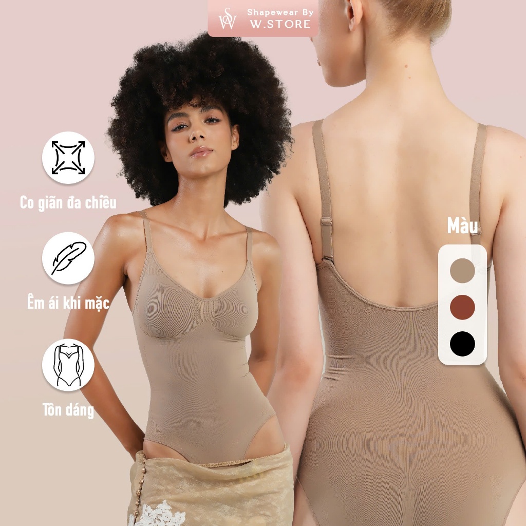 [NAOMI] Shapewear Bodysuit WSTORE- Đồ Lót Định Hình Cơ Thể - Siết Eo Tạo Dáng Đồng Hồ Cát Gom Gọn Sh