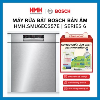 [CHÍNH HÃNG] Máy Rửa Bát Bosch Bán Âm 60CM HMH.SMU6ECS57E Series 6