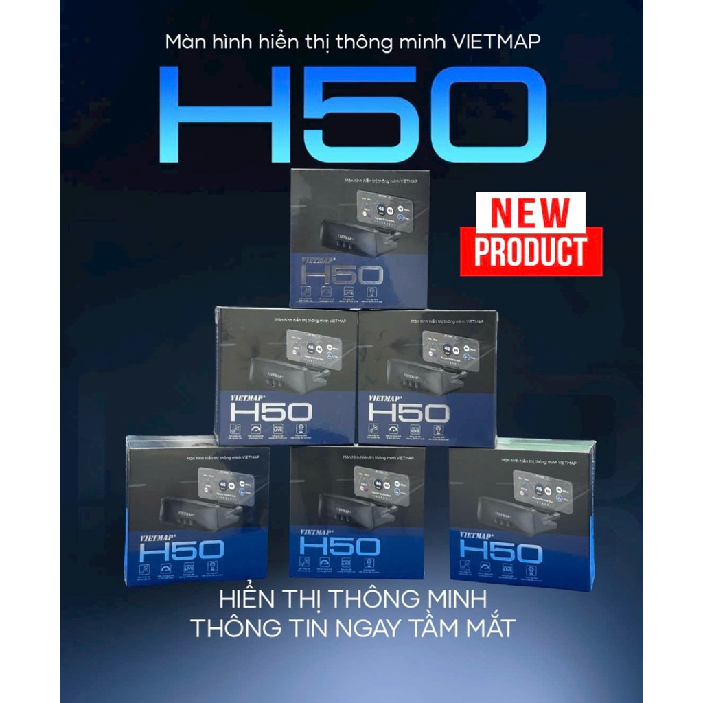 HUD VietMap H50- Màn hình hiển thị đa thông tin