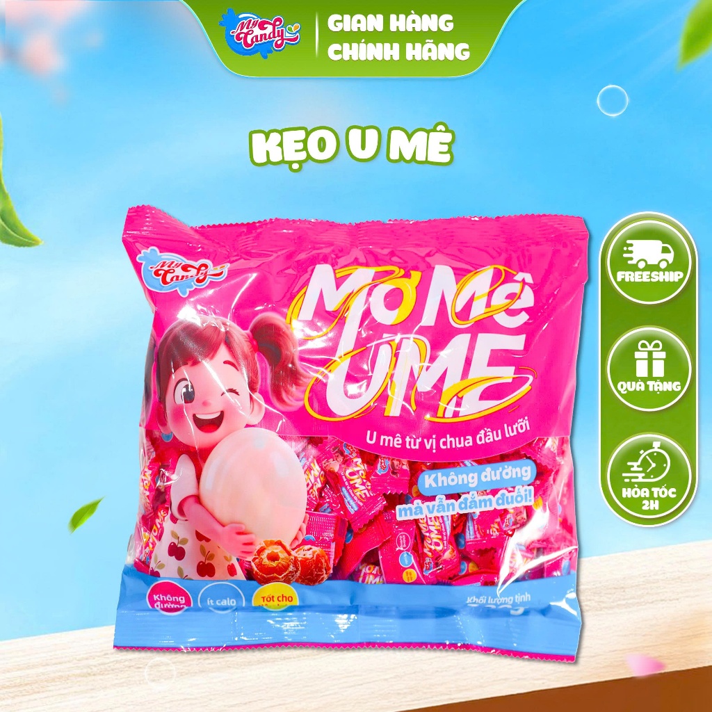 Kẹo ô mai Ume không đường, ít calo, tốt cho tiêu hoá gói 200gr - My Candy Việt Nam
