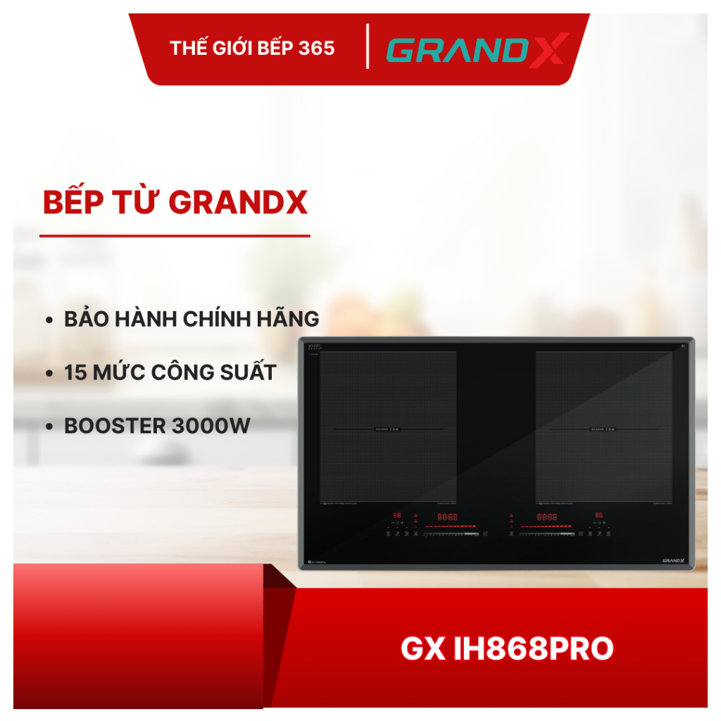 Bếp Từ Grandx GX IH868Pro – Chức Năng Tự Ngắt, Tiết Kiệm Điện