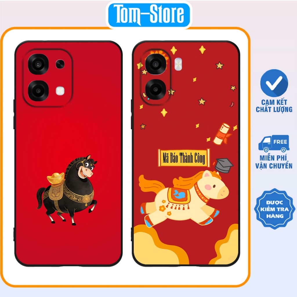 Ốp lưng Oppo A6/Oppo A6 Pro /Oppo A6x/ Oppo A6t in hình ngựa lucky horse năm 2026 may mắn,thành công