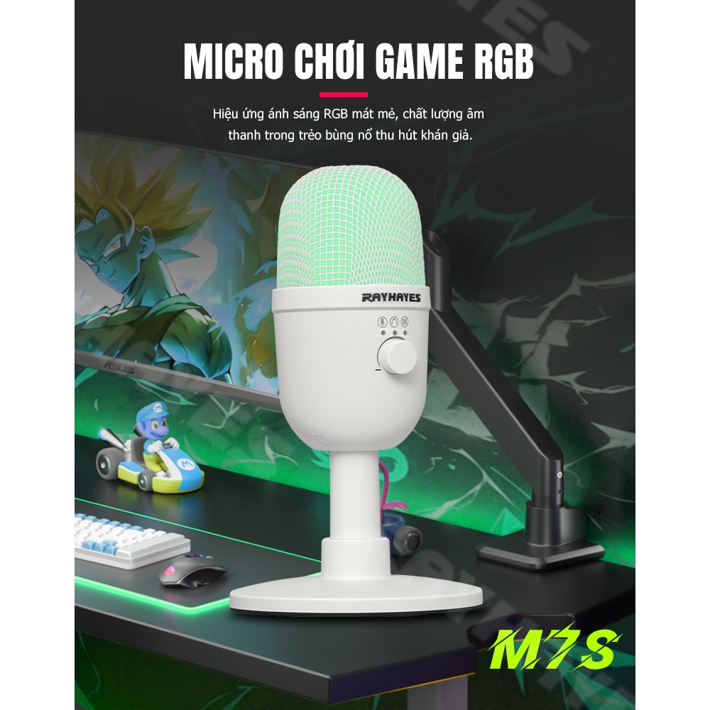 Micro USB RAYHAYES JI-M7S Micrô PC Micrô chơi game cho PC, Chơi game