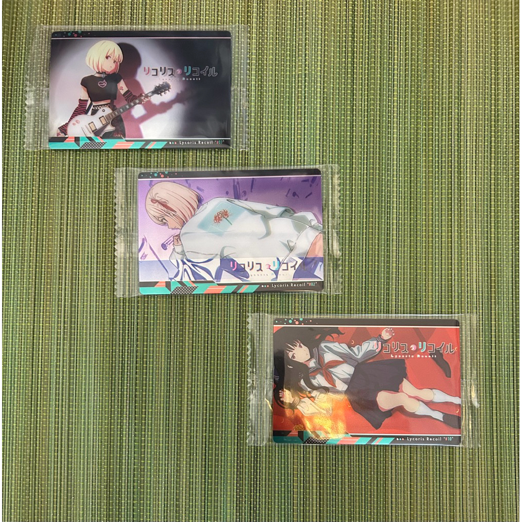Metal wafer card Lycoris Recoil chính hãng bandai