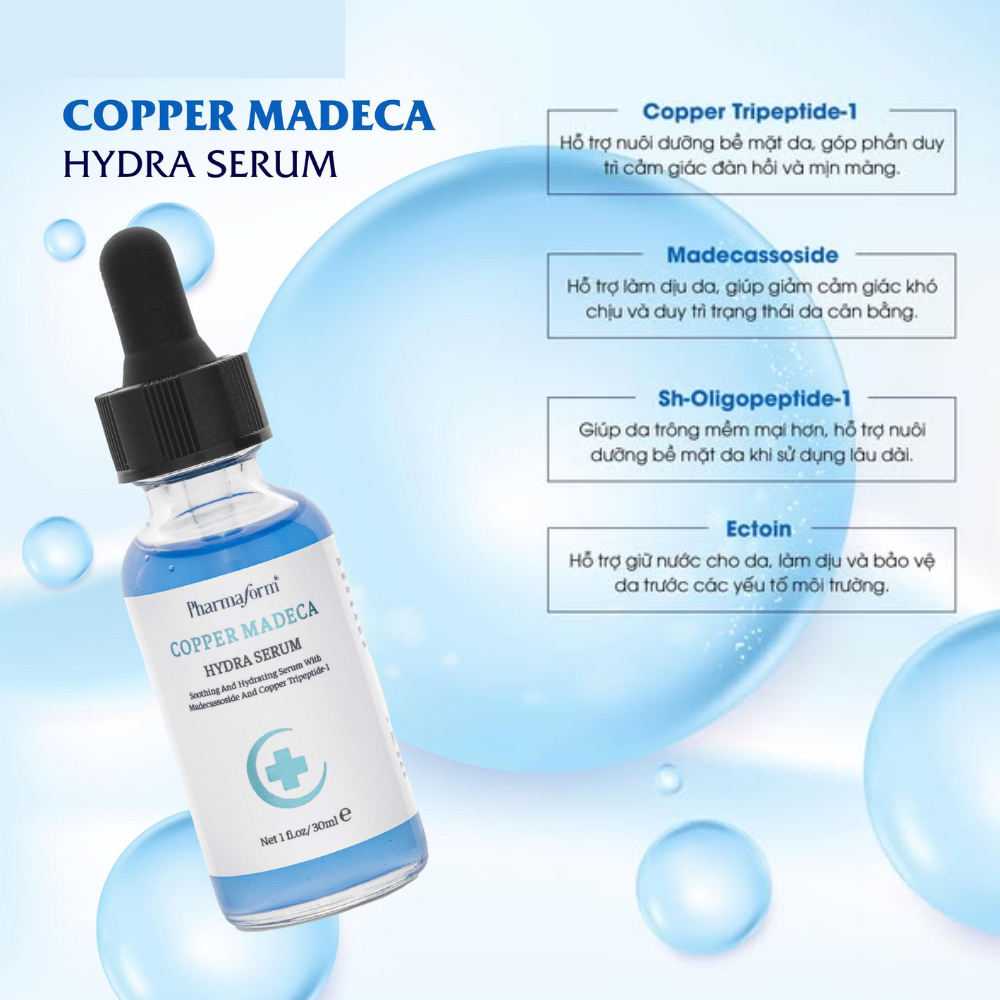 Ảnh 6 của Tinh chất Pharmaform Copper Peptide Advanced EGF, Cooper Madeca Hydra phục hồi và tái tạo làn da