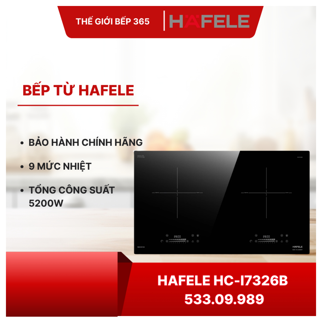 Bếp từ Hafele HC-I7326B 533.09.989 - Thiết Kế Sang Trọng, An Toàn Tiết Kiệm Điện
