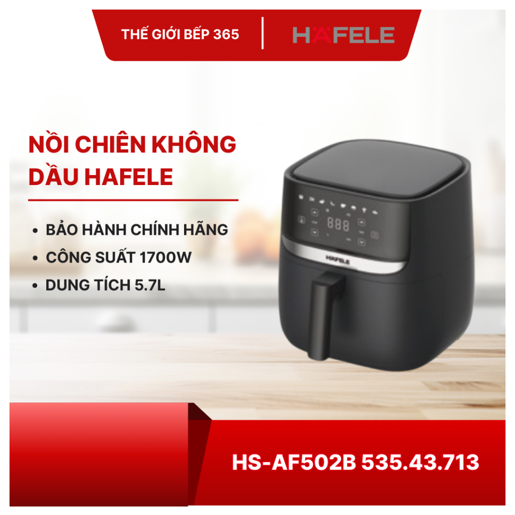 Nồi chiên không dầu Hafele HS-AF502B  535.43.713 - Dung Tích Lớn