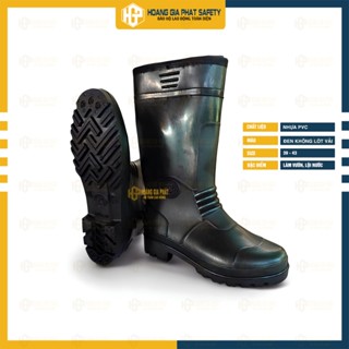 Ủng bảo hộ màu đen trơn đi mưa chất lượng tốt đủ size 39-43 - hạn chế trơn trợt [THEGIOIUNG]