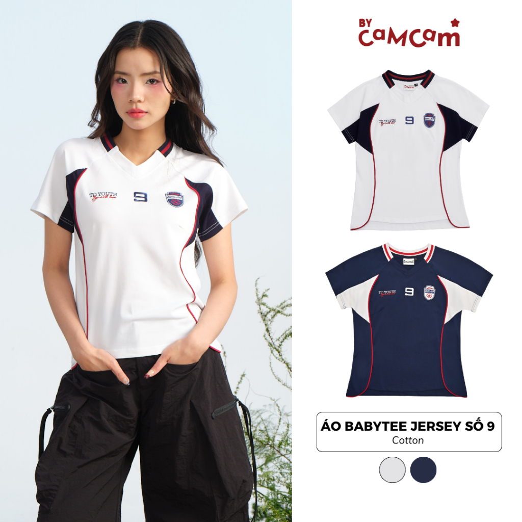 Áo Thun Babytee Thể Thao 𝑩𝒚𝒄𝒂𝒎𝒄𝒂𝒎 Jersey Số 9 Soccer Hack Dáng Đường Phố Cho Nữ ATN006 | BigBuy360 - bigbuy360.vn