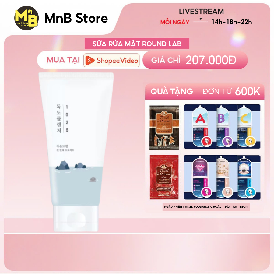 [HÀNG CÔNG TY] Sữa Rửa Mặt Round Lab Dokdo 1025 Cleanser Foam 150ml