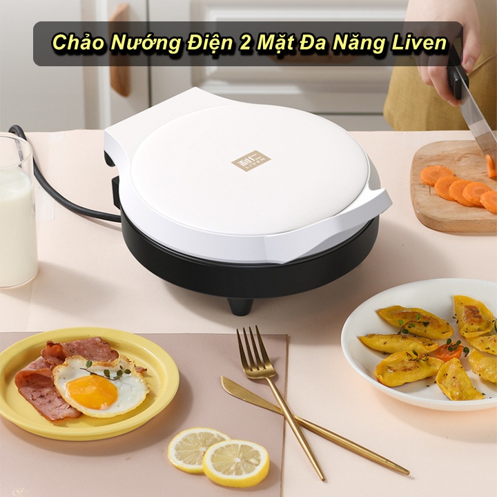 Chảo Điện Đa Năng Liven LR-J2301A 1200W Nướng 2 Mặt Chống Dính