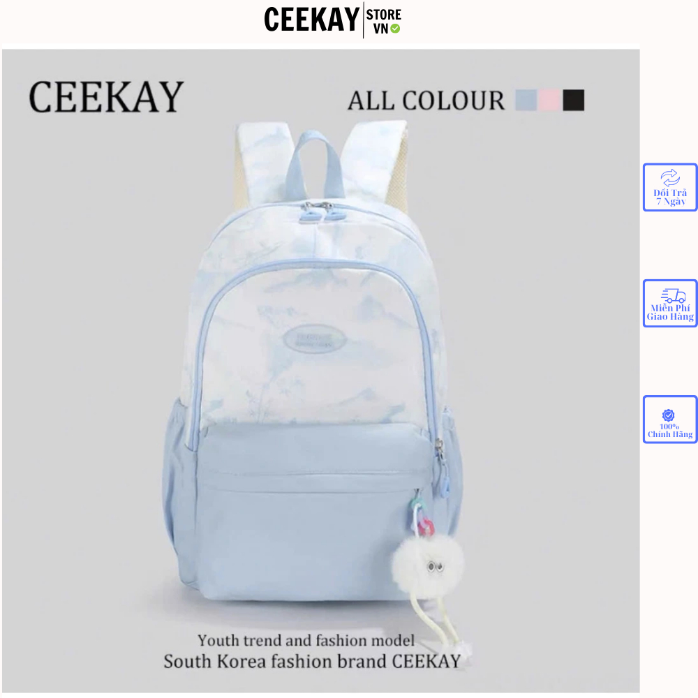 𝑪𝑬𝑬𝑲𝑨𝒀 𝑩𝑨𝑮 Balo Ceekay Chính Hãng Chất Liệu Canvas Cao Cấp Họa Tiết Cây Tre Đồng Quê - Balo Nam Nữ C