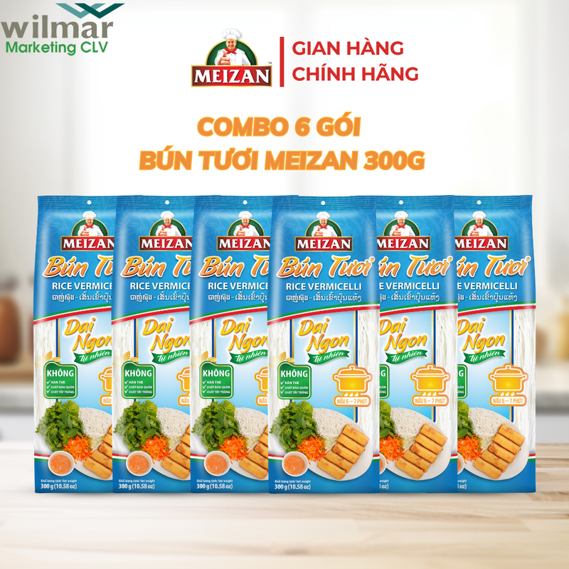 [SIÊU TIẾT KIỆM] Combo 6 gói Bún tươi Meizan 300g