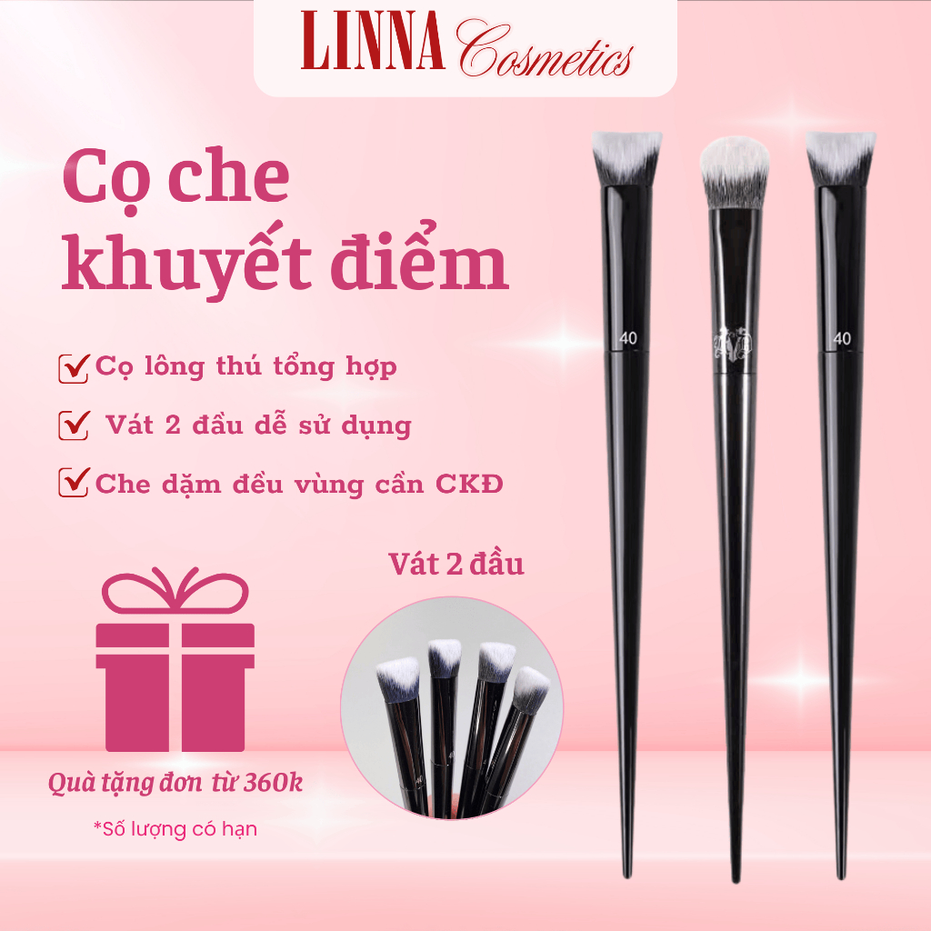 Cọ Che Khuyết Điểm KVD40 KVD35 Cao Cấp Đầu Tam Giác Lông Mềm Mịn Tán Kem Mỏng Tự Nhiên