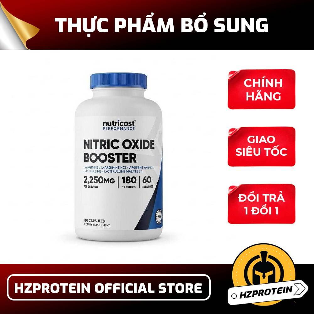 Nutricost Nitric Oxide Booster 2250mg 180 Viên - Hỗ Trợ Tập Gym