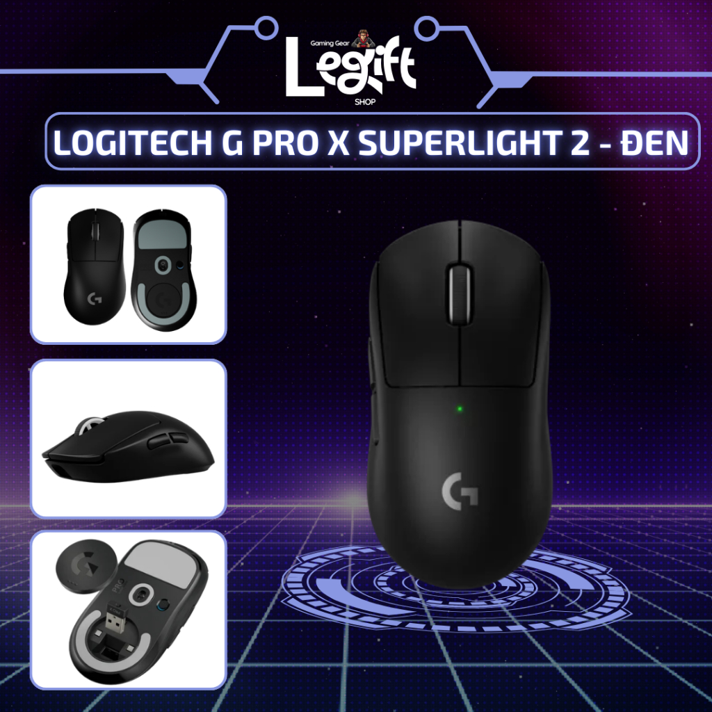 Chuột Gaming Không Dây Logitech G Pro X Superlight 2 - 2nd (63g/ 32000DPI/ Pin 95h/ Sạc Type-C)