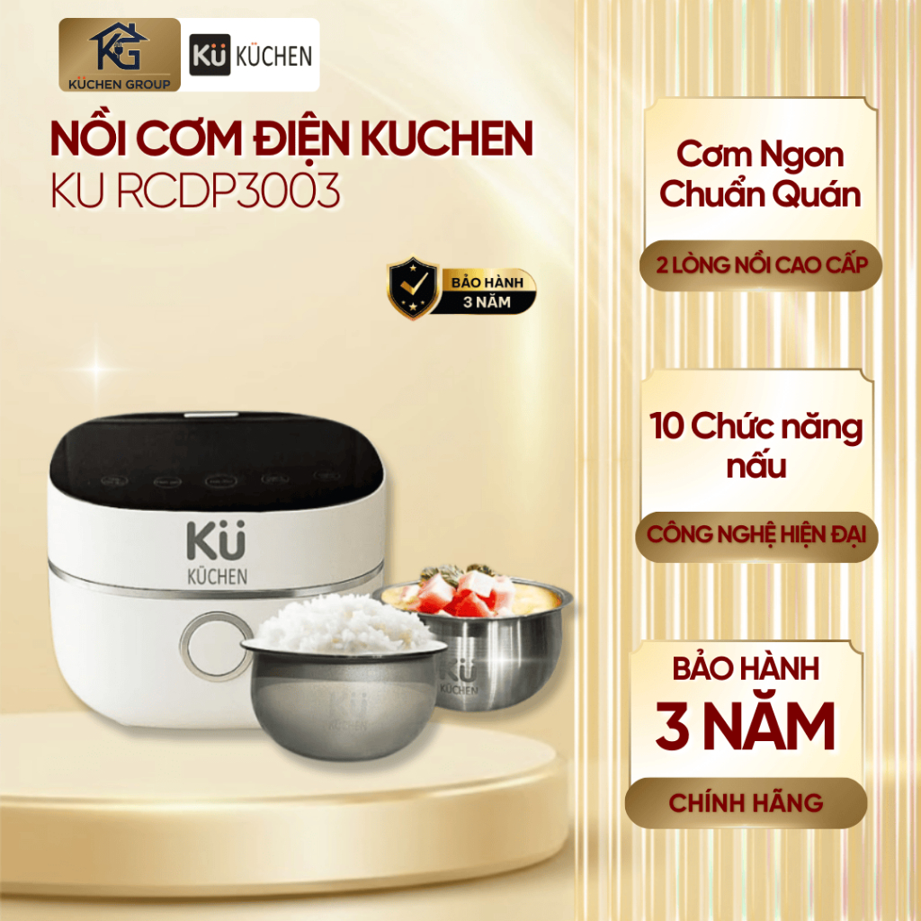 [KUCHEN] Nồi cơm điện KUCHEN KU RCDP3003 - Hàng chính hãng Kuchen - bảo hành 3 năm