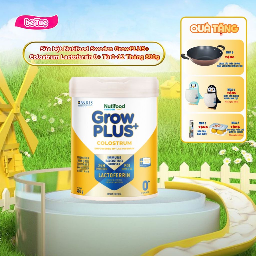 Sữa Bột Nutifood GrowPLUS+ Colostrum Lactoferrin 800g