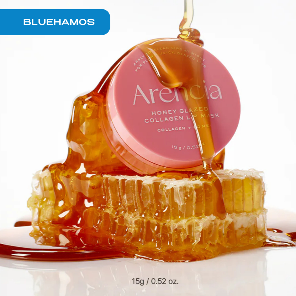 Mặt nạ ngủ dưỡng môi Arencia honey glazed collagen lip mask 15g