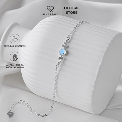 Lắc Tay Bạc 925 Blue Peach 	LT Cành Lá - Moonstone LT813