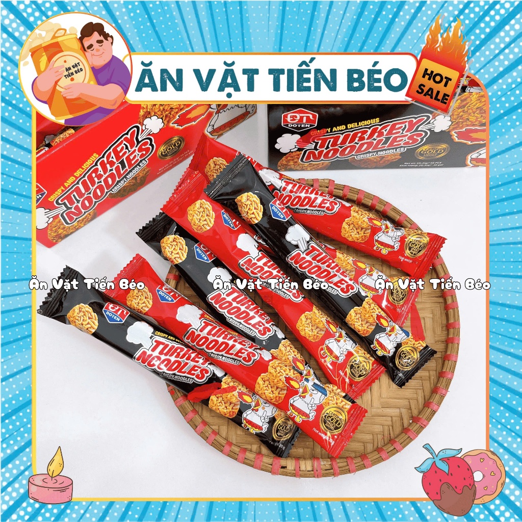 [10 THANH] Snack mì viên đỏ ăn liền vị gà cay thổi lửa Thái Lan (gói nhỏ 28g), đồ ăn vặt
