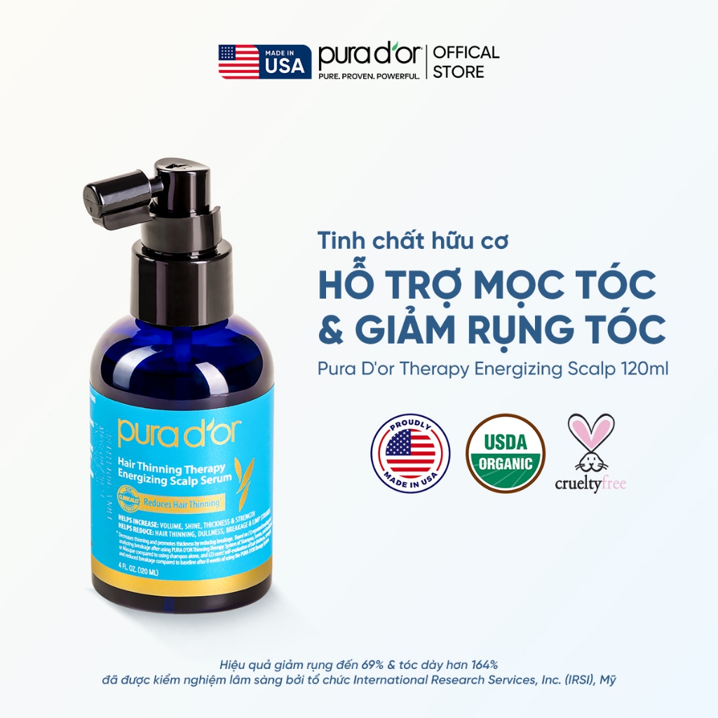 Tinh Chất Hữu Cơ Dưỡng Tóc, Giảm Rụng Tóc, Kích Mọc Tóc, Nang tóc chắc khoẻ Therapy Energizing Scalp 120ml