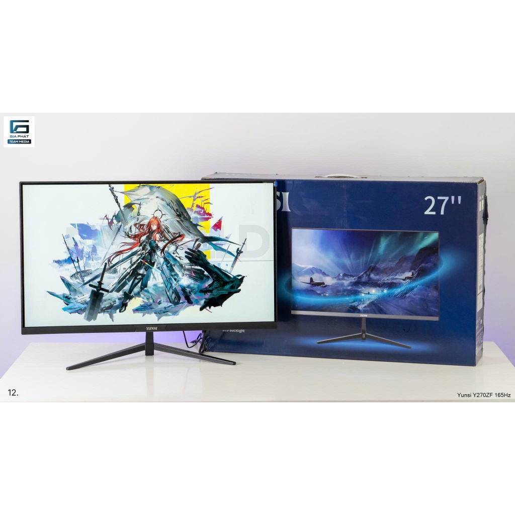 Màn Hình Yunsi Y270ZF Phẳng (27 inch, FHD, 165Hz, 3ms, DP, HDMI) - Màu Đen chính hãng bảo hành 24T