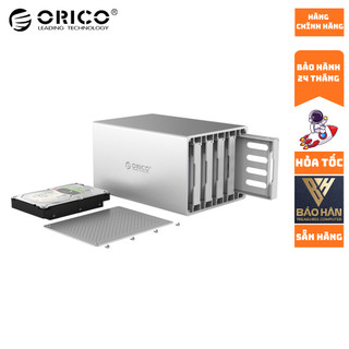Hộp ổ cứng 3.5" 5 khe cắm sata 3 usb 3.0 type b orico ws500ru3-eu-sv - hàng chính hãng