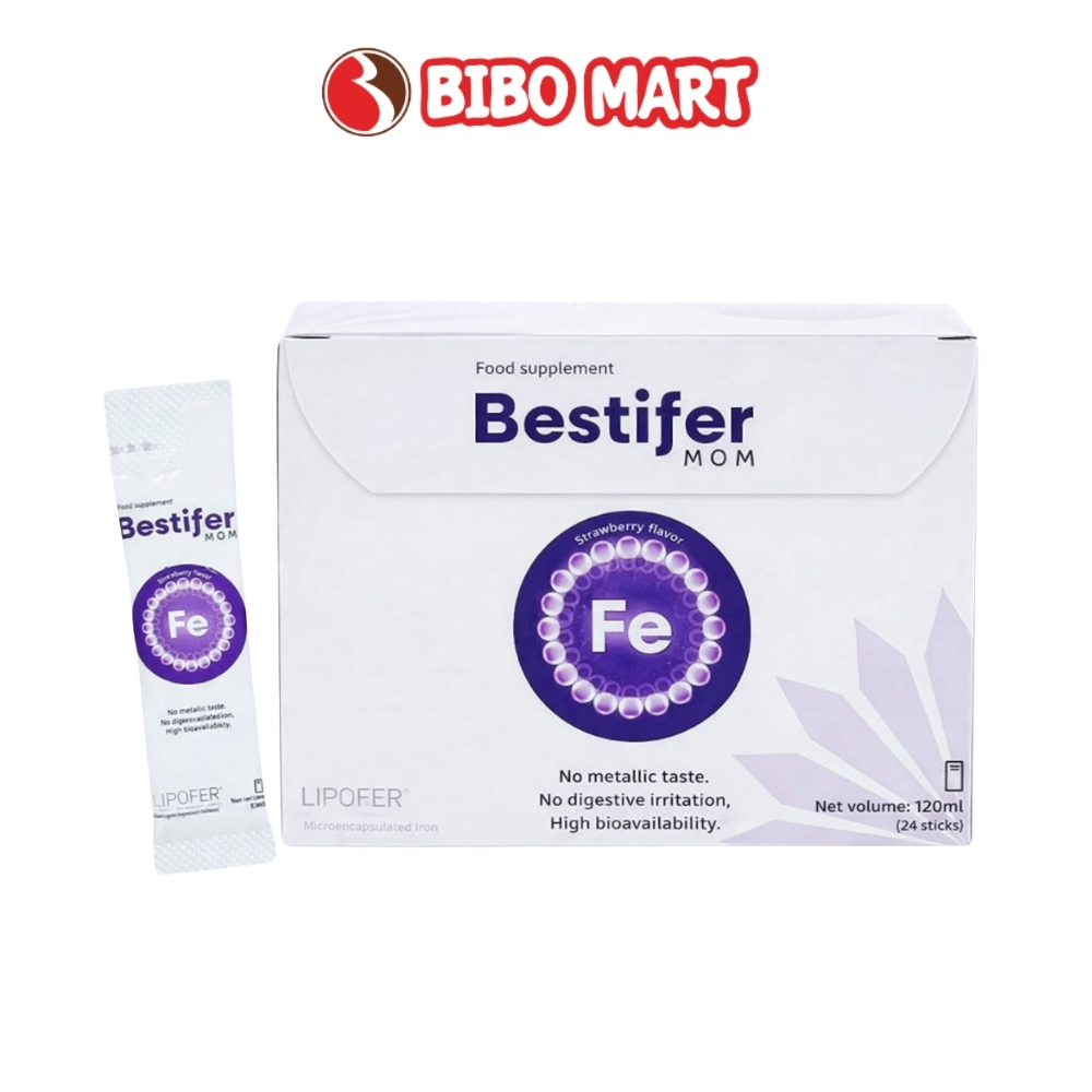 Sắt Bestifer Mom Cho Bà Bầu Dạng Nước 24 Gói x 5ml - Bibomart