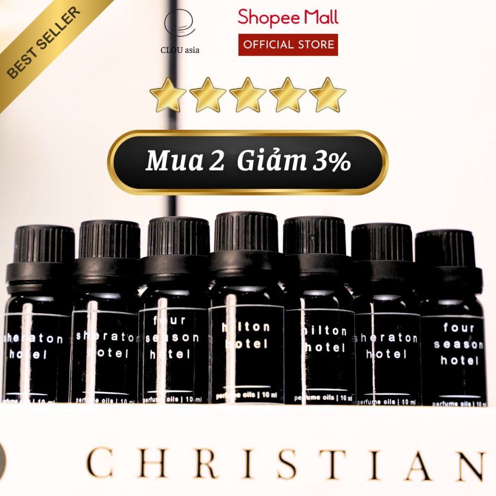 Tinh Dầu Thơm Phòng Mùi Hương Khách Sạn Cao Cấp 10ml  | CLOU