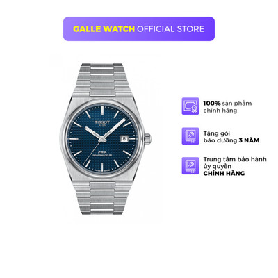 Đồng hồ cơ nam Tissot PRX T137.407.11.041.00 mặt kính Sapphire, dây thép đeo tay cao cấp chính hãng