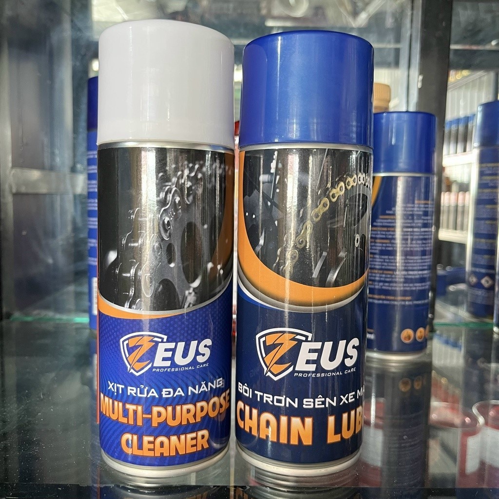 Combo Chăm Sóc Xe Zeus Gồm Dưỡng Sên Zeus Rửa Sên Zeus Kèm Bàn Chải 3D [Flashsale]