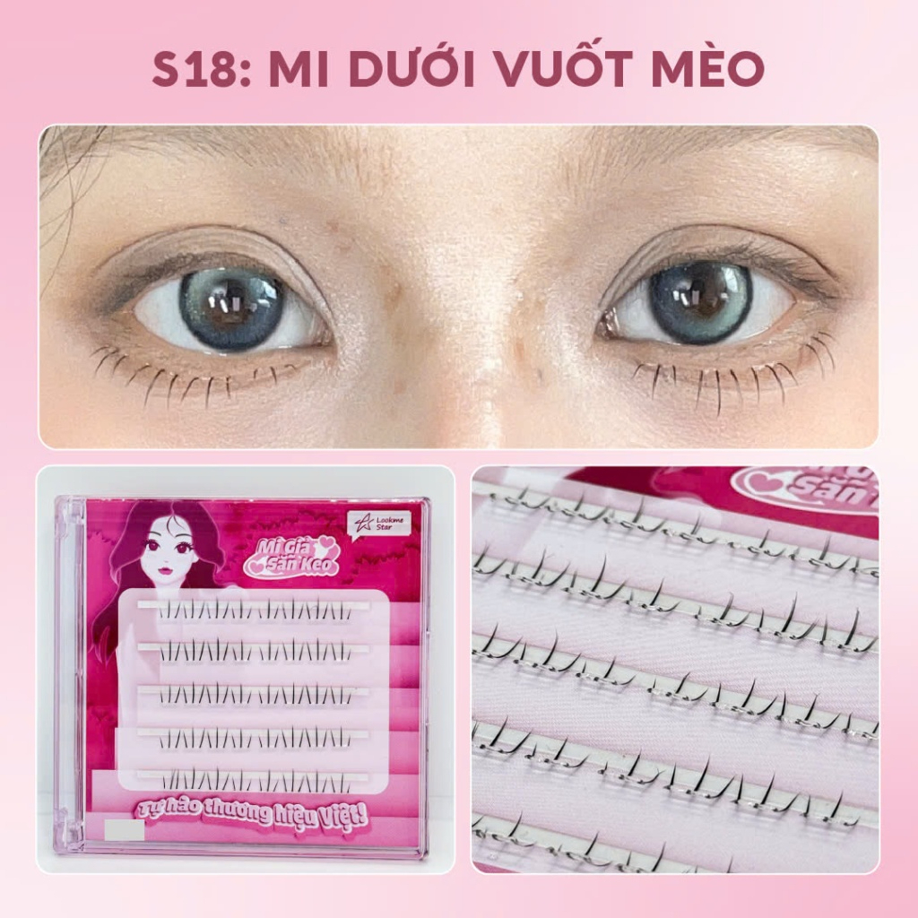 { 1 Hộp}  Lông Mi Giả Sẵn Keo Lookme Star