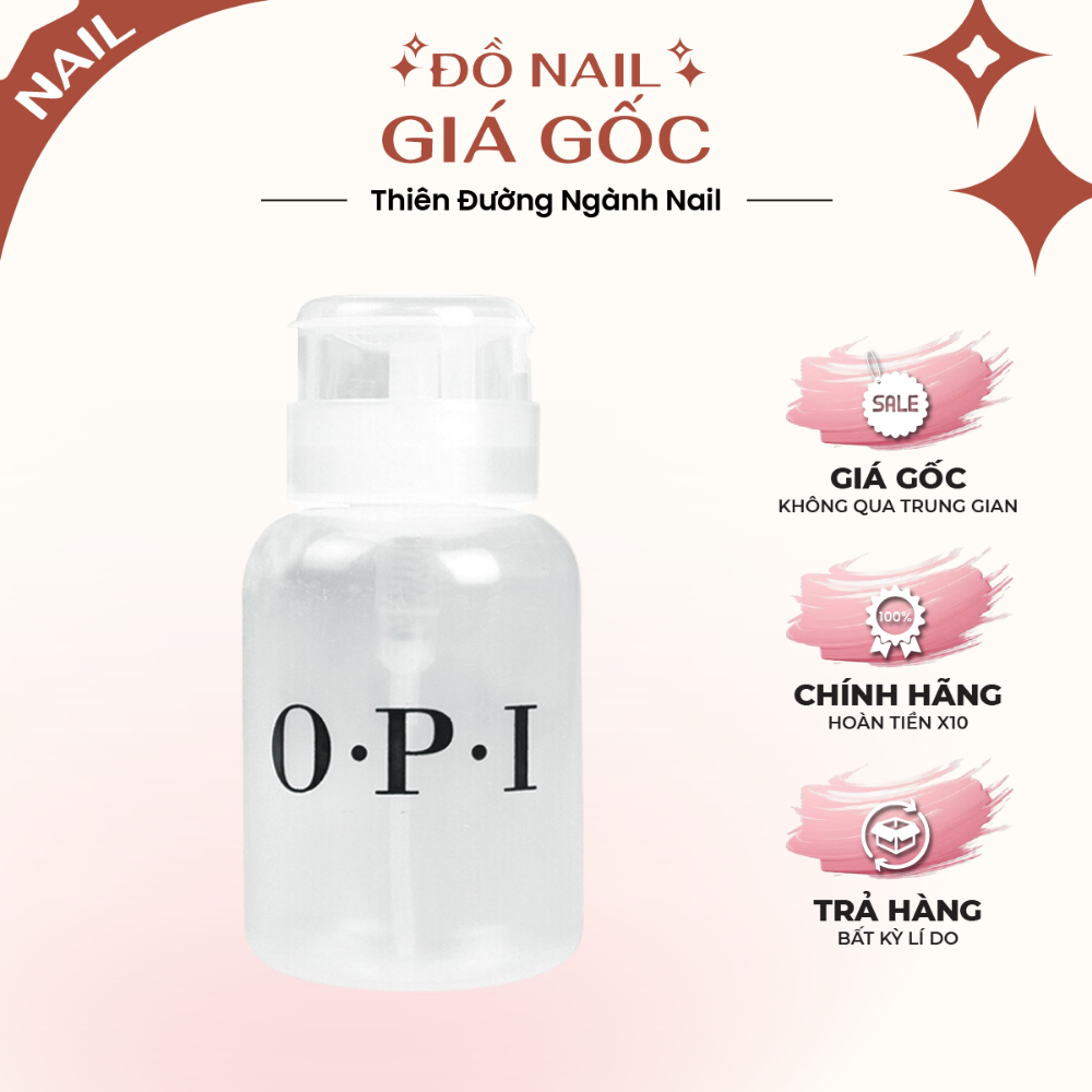 Bình nhún đựng nước lau gel, acetone OPI 200ml, lọ đựng dung dịch chuyên dụng