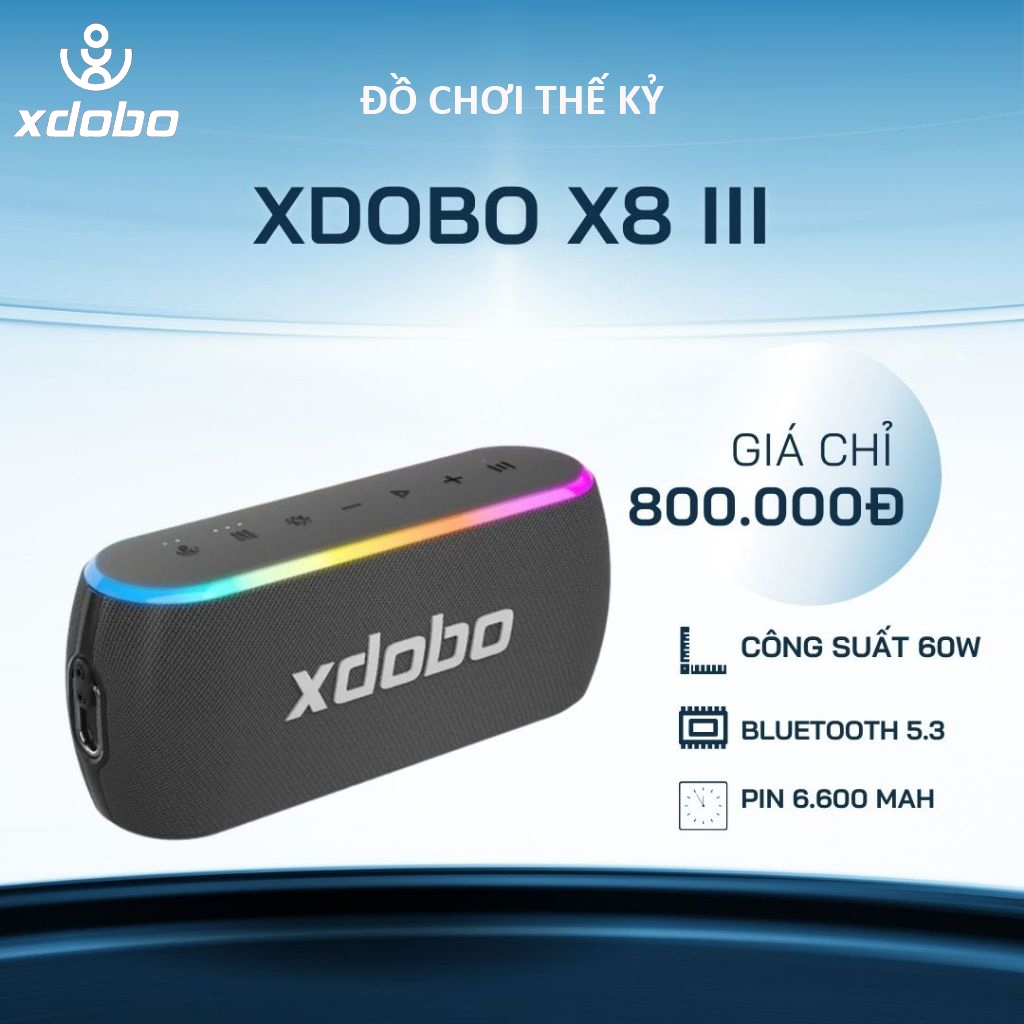 [ Flash Sale ] Loa bluetooth 5.3 Xdobo X8 iii 60W, hỗ trợ thẻ TF, hỗ trợ nghe USB sạc điện thoại | BigBuy360 - bigbuy360.vn