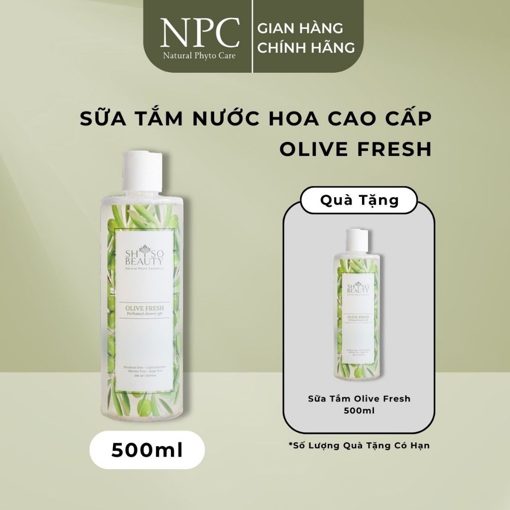 [Mua 1 Tặng 1] Sữa Tắm Nước Hoa Anh Quốc SHSO Beauty Olive Fresh Chai - NPC PHAR