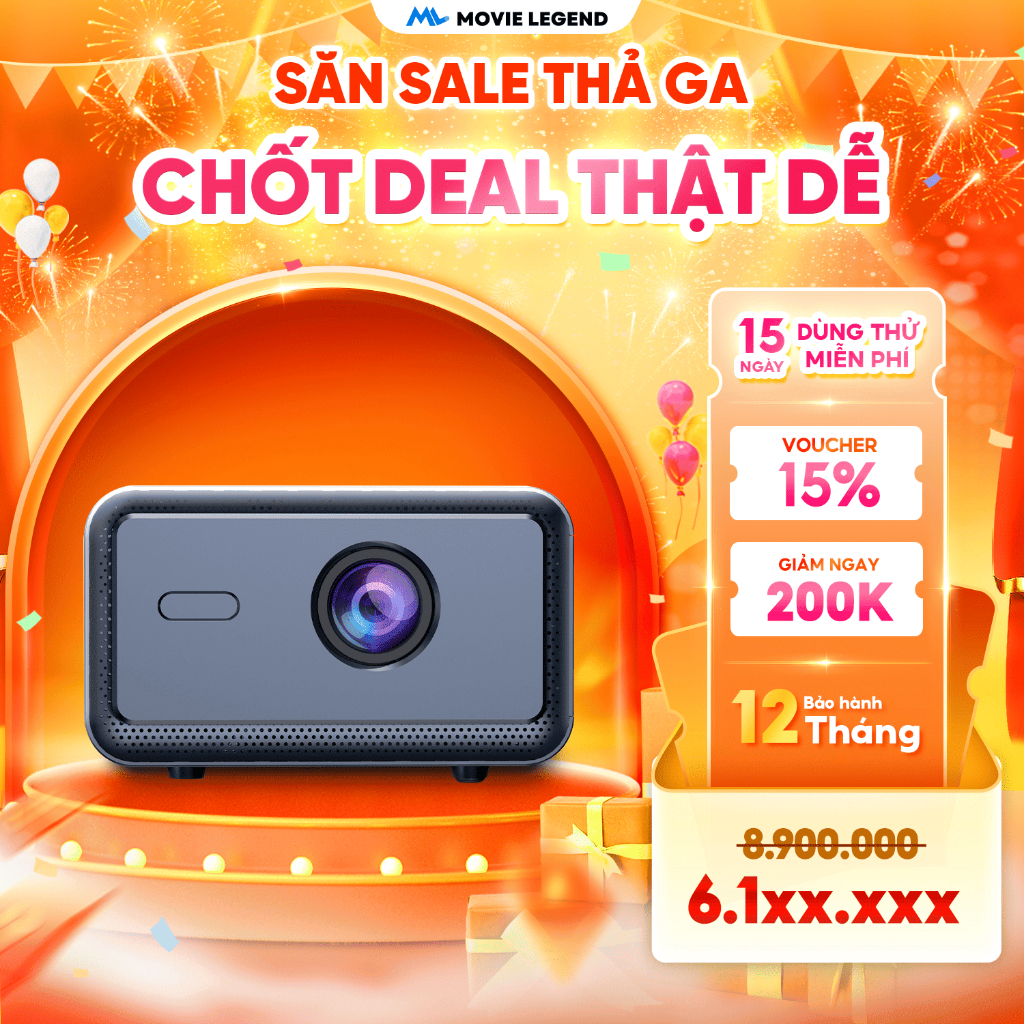[ NEW 2026 ] Máy Chiếu K9 CineLux - Premium phiên bản cao cấp - Hệ điều hành Android sử dụng cho nhà riêng mới Projector