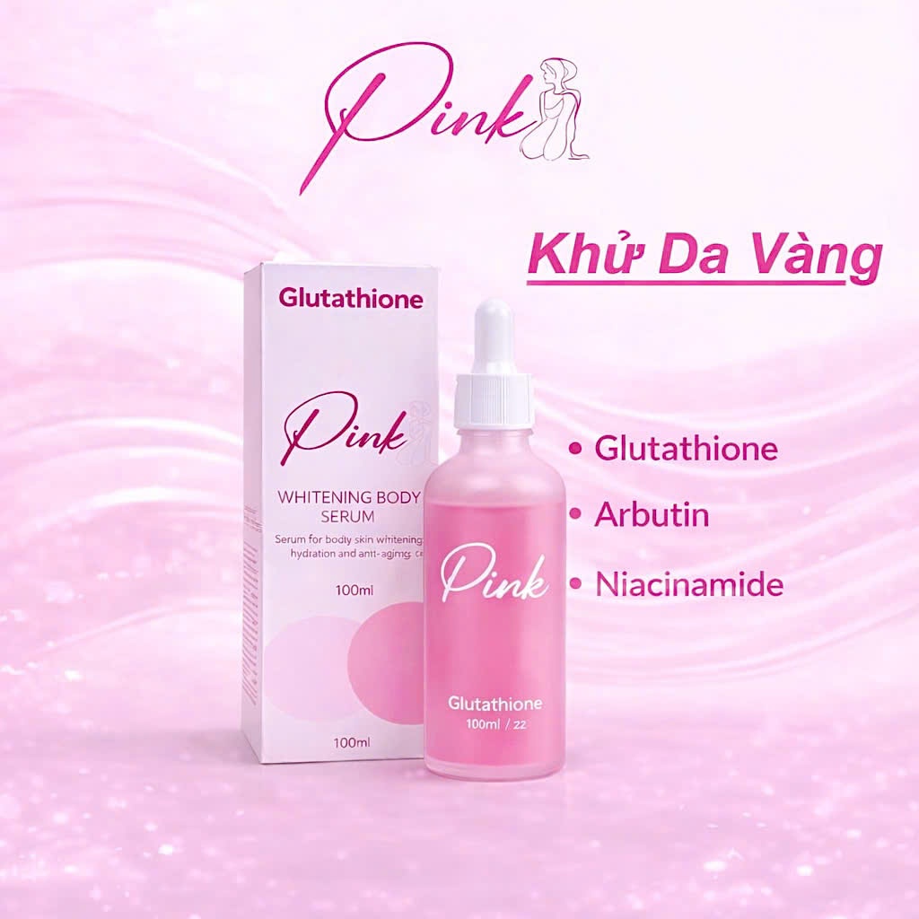 Serum Khử Da Vàng, Dưỡng Ẩm Pink 100ml - Bản Quyền Thái Lan