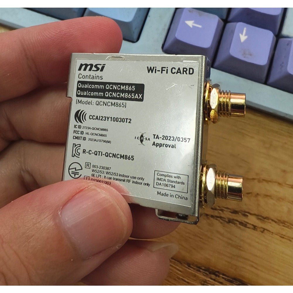 Card wifi NGFF : Intel AX210 AX211 BE200 AMD RZ616, QCNCM865, MT7927 , RTL8852BE Wifi 6/6E/7 qua sử 