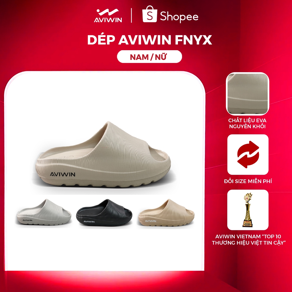 [FYNX] [ TĂNG 1 SIZE ] Dép Bánh Mì Nam Nữ AVIWIN FYNX AFX, Dép Đúc EVA Nguyên Khối Chống Trơn Trượt