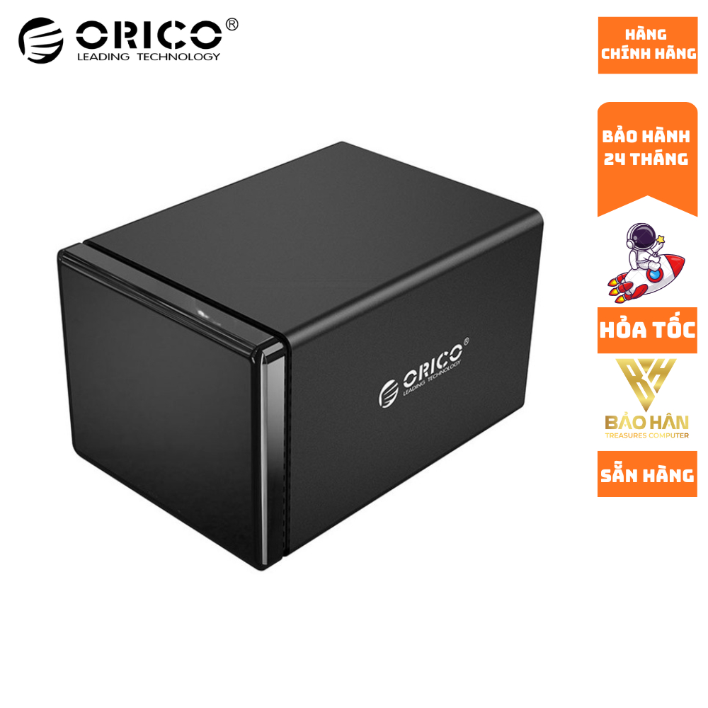 Hộp ổ cứng Orico NS800U3-BK 3.5" 8 khe cắm SATA 3 USB 3.0 Type B - Hàng Chính Hãng