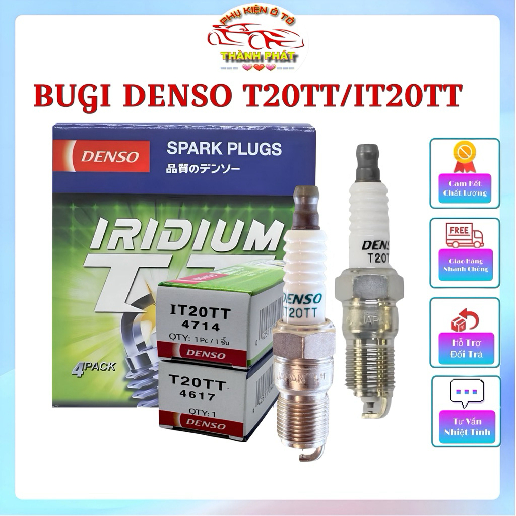 Bugi Denso T20TT IT20TT Chính Hãng – Bugi Ô Tô Twin Tip Đánh Lửa Cho Xe Toyota Mitsubishi Ford Mazda