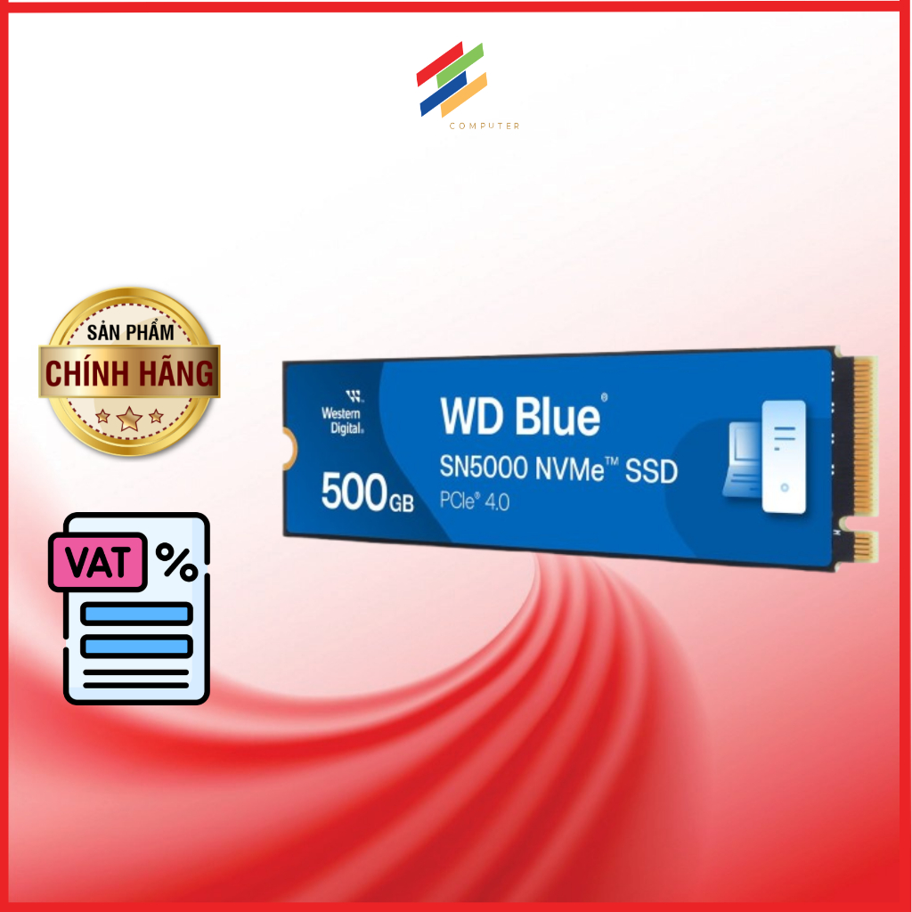 Ổ cứng SSD Western Digital Blue SN5000 500GB 1TB 2TB PCIe Gen4 - Hàng chính hãng bảo hành 5 năm