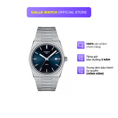 Đồng hồ Nam Tissot PRX T137.410.11.041.00 mặt kính Sapphire, dây thép đeo tay cao cấp chính hãng