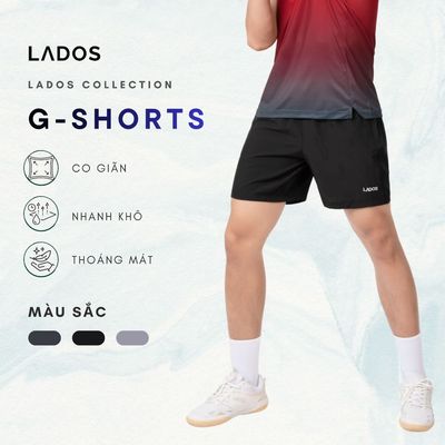 Quần short dù thể thao nam co giãn có dây rút LADOS-4173, chạy bộ, tập gym, túi có khóa kéo