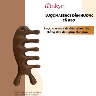 Lược Gỗ Đàn Hương Cá Heo VƯỜN THẢO MỘC massage cổ vai gáy giảm đau và căng thẳng thư giãn dành cho cả nam và nữ